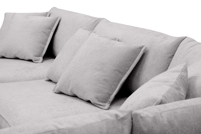 Rossita Lyx 4-sits Extra djup Soffa med Schäslong Höger - Grå Chenille - Möbler - Soffa - Divansoffa & schäslongsoffa - 4 sits soffa med divan