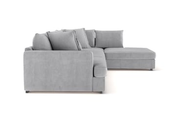 Rossita Lyx 4-sits Extra djup Soffa med Schäslong Höger - Grå Chenille - Möbler - Soffa - Divansoffa & schäslongsoffa - 4 sits soffa med divan