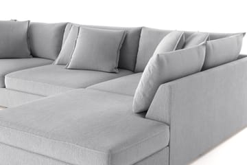 Rossita Lyx 4-sits Extra djup Soffa med Schäslong Höger - Grå Chenille - Möbler - Soffa - Divansoffa & schäslongsoffa - 4 sits soffa med divan