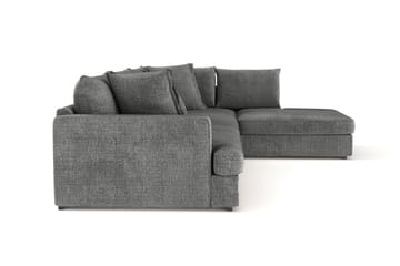 Rossita Lyx 4-sits Extra djup Soffa med Schäslong Höger - Grå Chenille - Möbler - Soffa - Divansoffa & schäslongsoffa - 4 sits soffa med divan