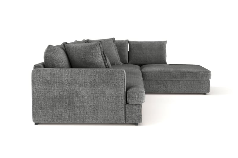 Rossita Lyx 4-sits Extra djup Soffa med Schäslong Höger - Grå Chenille - Möbler - Soffa - Divansoffa & schäslongsoffa - 4 sits soffa med divan