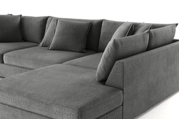 Rossita Lyx 4-sits Extra djup Soffa med Schäslong Höger - Grå Chenille - Möbler - Soffa - Divansoffa & schäslongsoffa - 4 sits soffa med divan