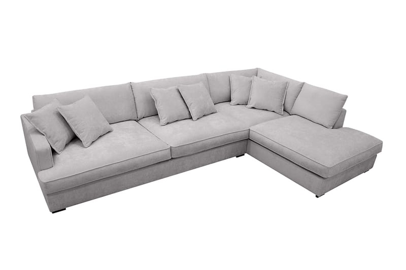 Rossita Lyx 4-sits Extra djup Soffa med Schäslong Höger - Grå Chenille - Möbler - Soffa - Divansoffa & schäslongsoffa - 4 sits soffa med divan