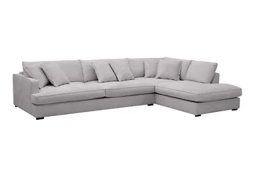 Rossita Lyx 4-sits Extra djup Soffa med Schäslong Höger - Grå Chenille - Möbler - Soffa - Divansoffa & schäslongsoffa - 4 sits soffa med divan