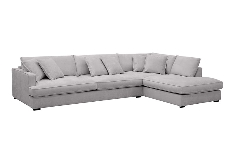 Rossita Lyx 4-sits Extra djup Soffa med Schäslong Höger - Grå Chenille - Möbler - Soffa - Divansoffa & schäslongsoffa - 4 sits soffa med divan