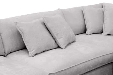 Rossita Lyx 4-sits Extra djup Soffa med Schäslong Höger - Grå Chenille - Möbler - Soffa - Divansoffa & schäslongsoffa - 4 sits soffa med divan