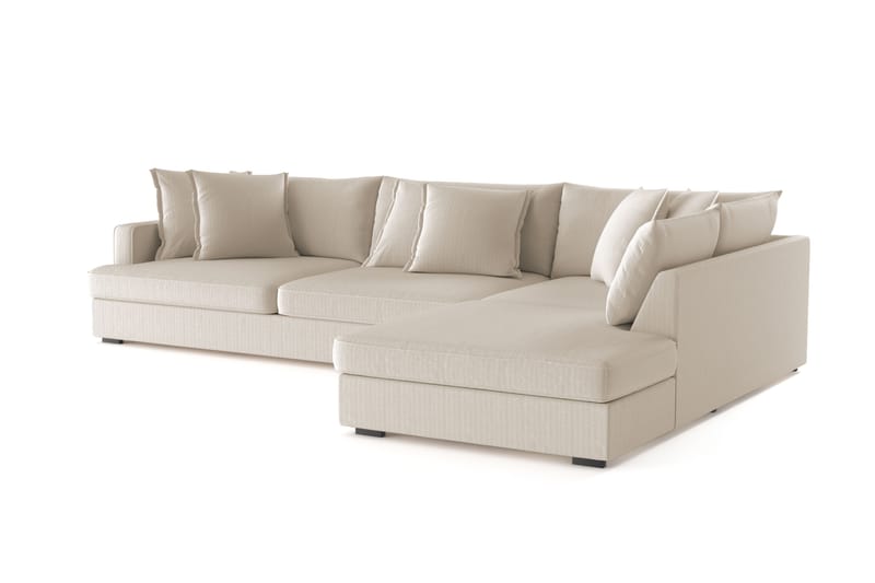 Rossita Lyx 4-sits Extra djup Soffa med Schäslong Höger - Grå Manchester - Möbler - Soffa - Divansoffa & schäslongsoffa - 4 sits soffa med divan