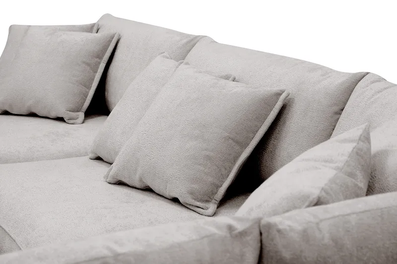 Rossita Lyx 4-sits Extra djup Soffa med Schäslong Höger - Grå/Brun Chenille - Möbler - Soffa - Divansoffa & schäslongsoffa - 4 sits soffa med divan