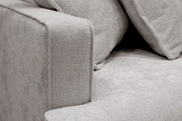 Rossita Lyx 4-sits Extra djup Soffa med Schäslong Höger - Grå/Brun Chenille - Möbler - Soffa - Divansoffa & schäslongsoffa - 4 sits soffa med divan