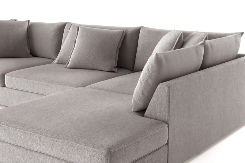 Rossita Lyx 4-sits Extra djup Soffa med Schäslong Höger - Grå/Brun Chenille - Möbler - Soffa - Divansoffa & schäslongsoffa - 4 sits soffa med divan