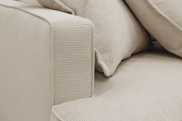 Rossita Lyx 4-sits Extra djup Soffa med Schäslong Höger - Greige Manchester - Möbler - Soffa - Divansoffa & schäslongsoffa - 4 sits soffa med divan
