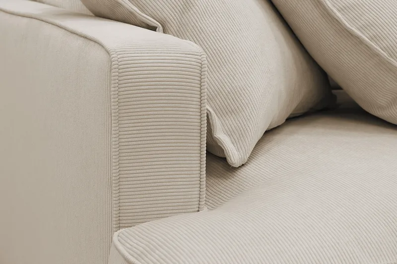 Rossita Lyx 4-sits Extra djup Soffa med Schäslong Höger - Greige Manchester - Möbler - Soffa - Divansoffa & schäslongsoffa - 4 sits soffa med divan