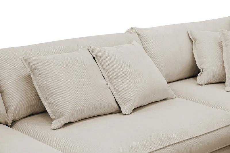 Rossita Lyx 4-sits Extra djup Soffa med Schäslong Höger - Greige Manchester - Möbler - Soffa - Divansoffa & schäslongsoffa - 4 sits soffa med divan