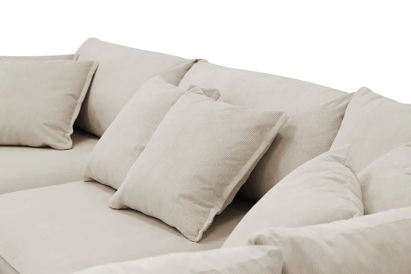 Rossita Lyx 4-sits Extra djup Soffa med Schäslong Höger - Greige Manchester - Möbler - Soffa - Divansoffa & schäslongsoffa - 4 sits soffa med divan