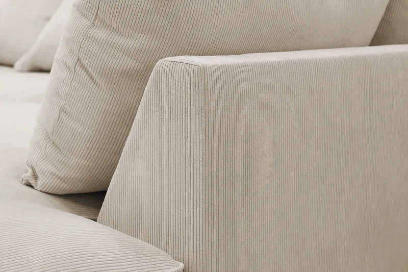 Rossita Lyx 4-sits Extra djup Soffa med Schäslong Höger - Greige Manchester - Möbler - Soffa - Divansoffa & schäslongsoffa - 4 sits soffa med divan