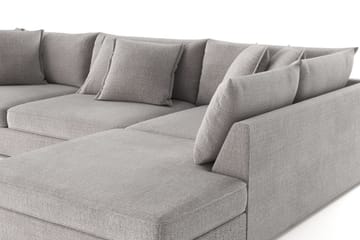 Rossita Lyx 4-sits Extra djup Soffa med Schäslong Höger - Ljusgrå Chenille - Möbler - Soffa - Divansoffa & schäslongsoffa - 4 sits soffa med divan