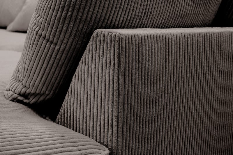 Rossita Lyx 4-sits Extra djup Soffa med Schäslong Höger - Mörkgrå Manchester - Möbler - Soffa - Divansoffa & schäslongsoffa - 4 sits soffa med divan