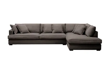 Rossita Lyx 4-sits Extra djup Soffa med Schäslong Höger - Mörkgrå Manchester - Möbler - Soffa - Divansoffa & schäslongsoffa - 4 sits soffa med divan