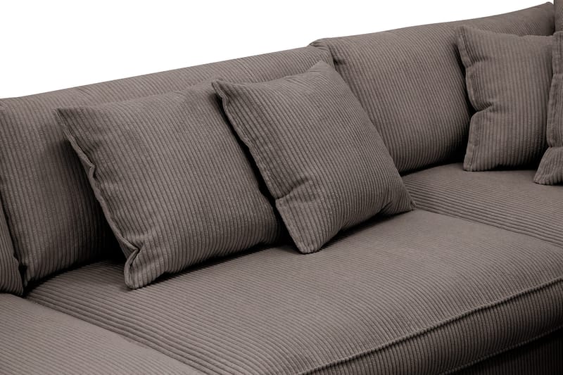 Rossita Lyx 4-sits Extra djup Soffa med Schäslong Höger - Mörkgrå Manchester - Möbler - Soffa - Divansoffa & schäslongsoffa - 4 sits soffa med divan
