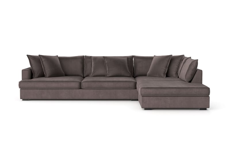 Rossita Lyx 4-sits Extra djup Soffa med Schäslong Höger - Mörkgrå Manchester - Möbler - Soffa - Divansoffa & schäslongsoffa - 4 sits soffa med divan