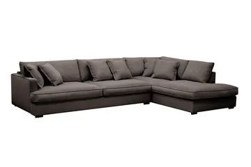 Rossita Lyx 4-sits Extra djup Soffa med Schäslong Höger - Mörkgrå Manchester - Möbler - Soffa - Divansoffa & schäslongsoffa - 4 sits soffa med divan