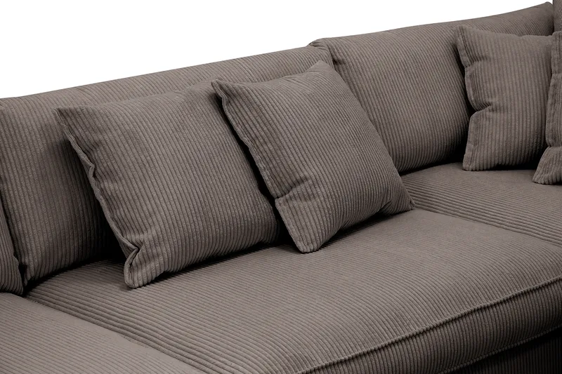 Rossita Lyx 4-sits Extra djup Soffa med Schäslong Höger - Mörkgrå Manchester - Möbler - Soffa - Divansoffa & schäslongsoffa - 4 sits soffa med divan