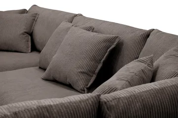 Rossita Lyx 4-sits Extra djup Soffa med Schäslong Höger - Mörkgrå Manchester - Möbler - Soffa - Divansoffa & schäslongsoffa - 4 sits soffa med divan