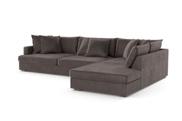 Rossita Lyx 4-sits Extra djup Soffa med Schäslong Höger - Mörkgrå Manchester - Möbler - Soffa - Divansoffa & schäslongsoffa - 4 sits soffa med divan