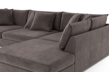 Rossita Lyx 4-sits Extra djup Soffa med Schäslong Höger - Mörkgrå Manchester - Möbler - Soffa - Divansoffa & schäslongsoffa - 4 sits soffa med divan