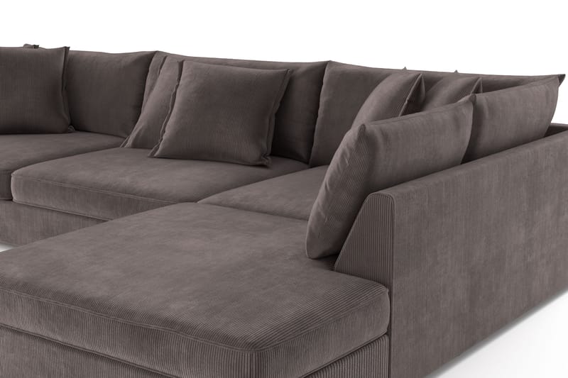 Rossita Lyx 4-sits Extra djup Soffa med Schäslong Höger - Mörkgrå Manchester - Möbler - Soffa - Divansoffa & schäslongsoffa - 4 sits soffa med divan