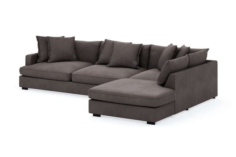 Rossita Lyx 4-sits Extra djup Soffa med Schäslong Höger - Mörkgrå Manchester - Möbler - Soffa - Divansoffa & schäslongsoffa - 4 sits soffa med divan