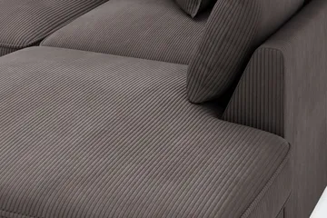 Rossita Lyx 4-sits Extra djup Soffa med Schäslong Höger - Mörkgrå Manchester - Möbler - Soffa - Divansoffa & schäslongsoffa - 4 sits soffa med divan