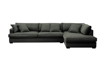 Rossita Lyx 4-sits Extra djup Soffa med Schäslong Höger - Mörkgrön Manchester - Möbler - Soffa - Divansoffa & schäslongsoffa - 4 sits soffa med divan