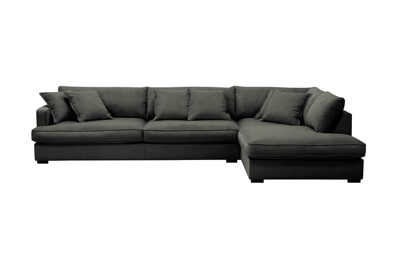 Rossita Lyx 4-sits Extra djup Soffa med Schäslong Höger - Mörkgrön Manchester - Möbler - Soffa - Divansoffa & schäslongsoffa - 4 sits soffa med divan