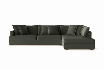 Rossita Lyx 4-sits Extra djup Soffa med Schäslong Höger - Mörkgrön Manchester - Möbler - Soffa - Divansoffa & schäslongsoffa - 4 sits soffa med divan