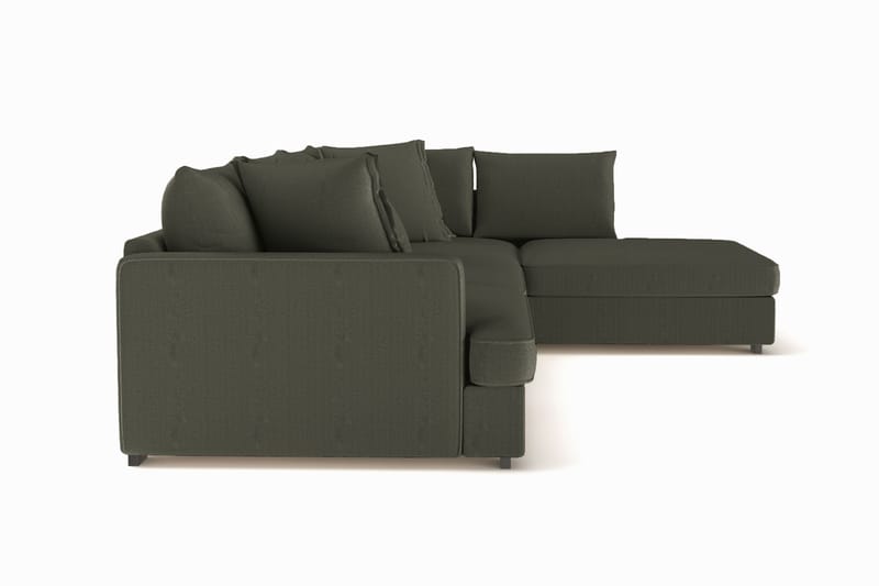 Rossita Lyx 4-sits Extra djup Soffa med Schäslong Höger - Mörkgrön Manchester - Möbler - Soffa - Divansoffa & schäslongsoffa - 4 sits soffa med divan
