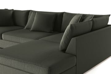 Rossita Lyx 4-sits Extra djup Soffa med Schäslong Höger - Mörkgrön Manchester - Möbler - Soffa - Divansoffa & schäslongsoffa - 4 sits soffa med divan