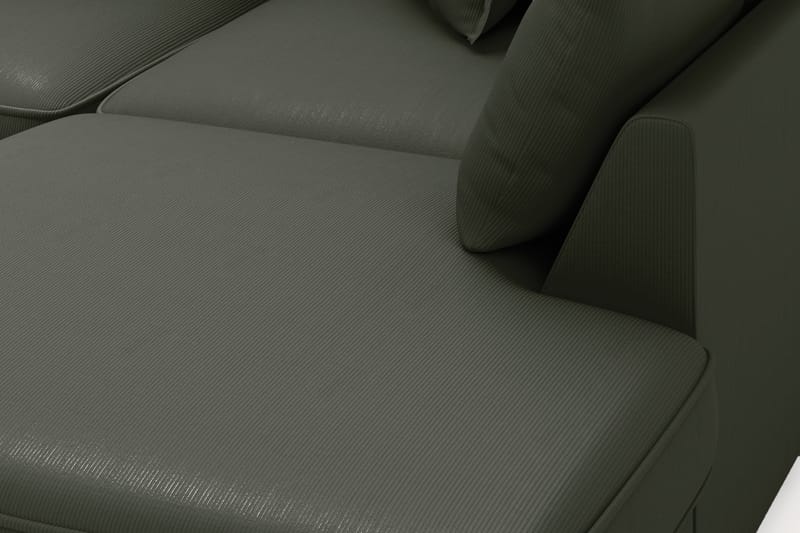 Rossita Lyx 4-sits Extra djup Soffa med Schäslong Höger - Mörkgrön Manchester - Möbler - Soffa - Divansoffa & schäslongsoffa - 4 sits soffa med divan