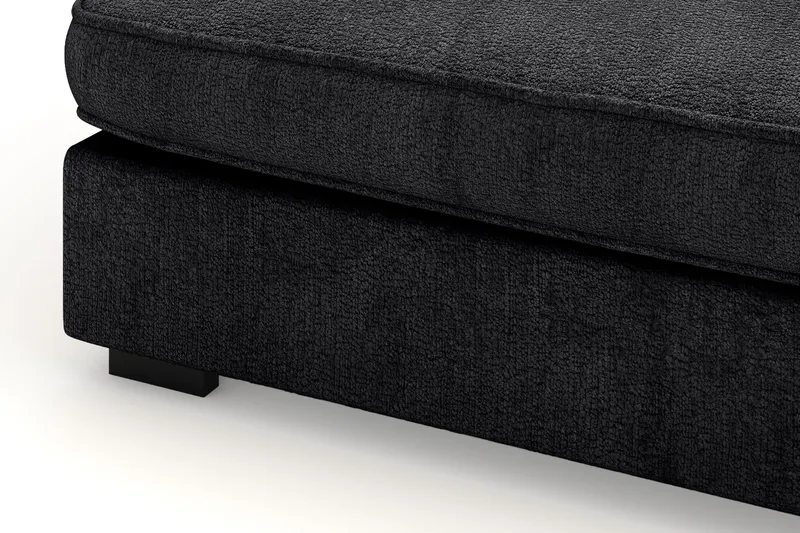 Rossita Lyx 4-sits Extra djup Soffa med Schäslong Höger - Svart Chenille - Möbler - Soffa - Divansoffa & schäslongsoffa - 4 sits soffa med divan