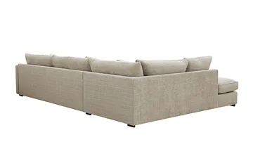 Rossita Lyx 4-sits Extra djup Soffa med Schäslong Vänster - Beige Chenille - Möbler - Soffa - Divansoffa & schäslongsoffa - 4 sits soffa med divan