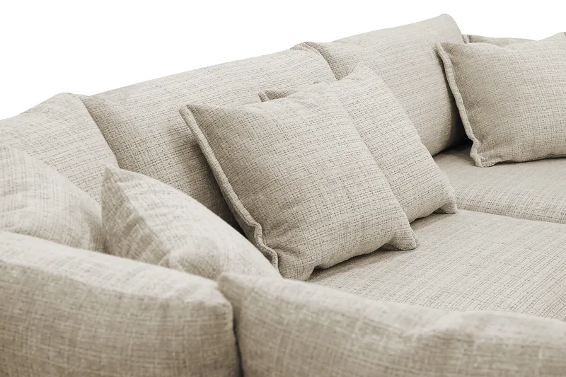 Rossita Lyx 4-sits Extra djup Soffa med Schäslong Vänster - Beige Chenille - Möbler - Soffa - Divansoffa & schäslongsoffa - 4 sits soffa med divan