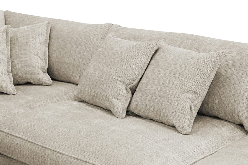 Rossita Lyx 4-sits Extra djup Soffa med Schäslong Vänster - Beige Chenille - Möbler - Soffa - Divansoffa & schäslongsoffa - 4 sits soffa med divan