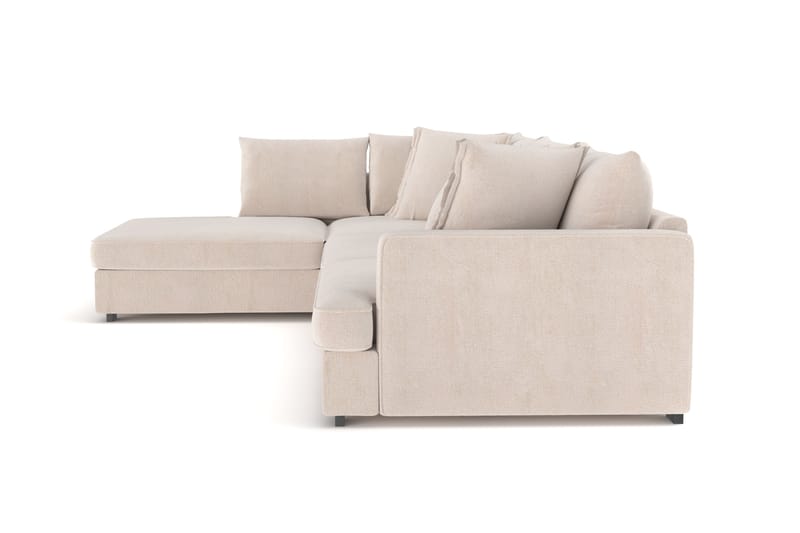 Rossita Lyx 4-sits Extra djup Soffa med Schäslong Vänster - Beige Chenille - Möbler - Soffa - Divansoffa & schäslongsoffa - 4 sits soffa med divan