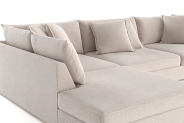 Rossita Lyx 4-sits Extra djup Soffa med Schäslong Vänster - Beige Chenille - Möbler - Soffa - Divansoffa & schäslongsoffa - 4 sits soffa med divan