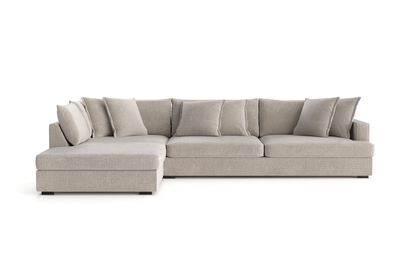 Rossita Lyx 4-sits Extra djup Soffa med Schäslong Vänster - Beige Chenille - Möbler - Soffa - Divansoffa & schäslongsoffa - 4 sits soffa med divan