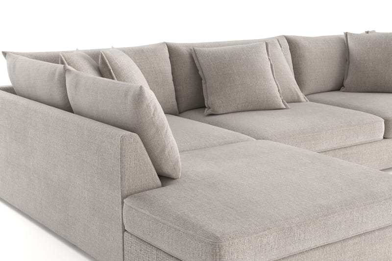 Rossita Lyx 4-sits Extra djup Soffa med Schäslong Vänster - Beige Chenille - Möbler - Soffa - Divansoffa & schäslongsoffa - 4 sits soffa med divan