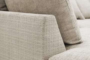 Rossita Lyx 4-sits Extra djup Soffa med Schäslong Vänster - Beige Chenille - Möbler - Soffa - Divansoffa & schäslongsoffa - 4 sits soffa med divan