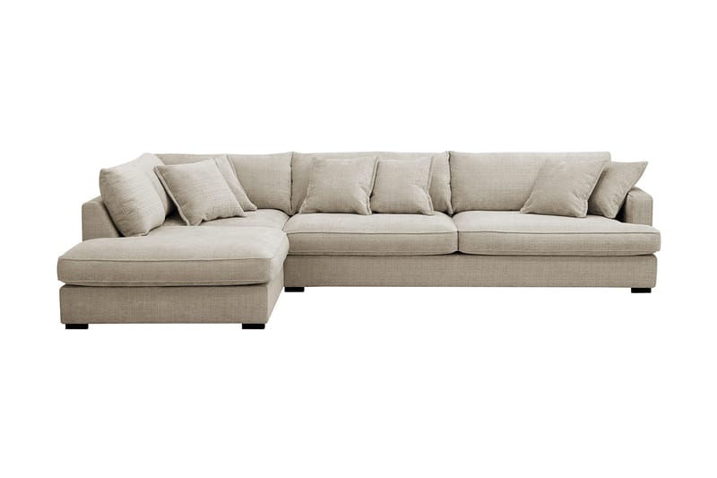 Rossita Lyx 4-sits Extra djup Soffa med Schäslong Vänster - Beige Chenille - Möbler - Soffa - Divansoffa & schäslongsoffa - 4 sits soffa med divan