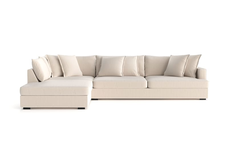 Rossita Lyx 4-sits Extra djup Soffa med Schäslong Vänster - Beige Manchester - Möbler - Soffa - Divansoffa & schäslongsoffa - 4 sits soffa med divan
