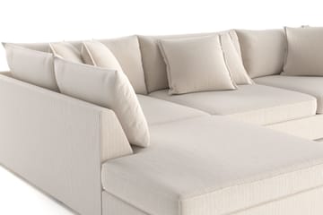 Rossita Lyx 4-sits Extra djup Soffa med Schäslong Vänster - Beige Manchester - Möbler - Soffa - Divansoffa & schäslongsoffa - 4 sits soffa med divan